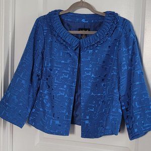 IVY CHIC Royal Blue Woman's Blazer Size Large